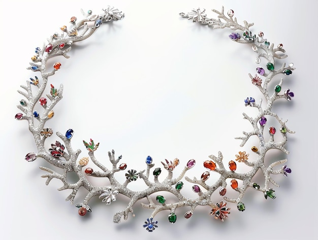 haftowane kółko z kwiatami